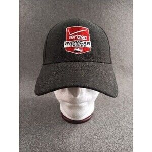 VERIZON INDYCAR SERIES Black Hat NEW ERA 9FORTY Racing Cap Hook Loop Embroidered